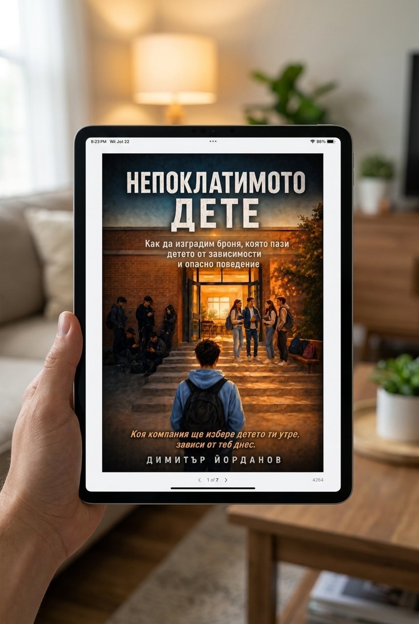 Непоклатимото дете — електронна книга на таблет